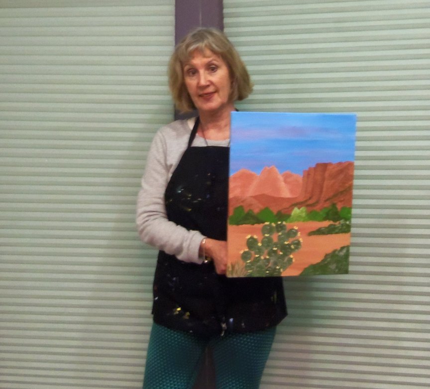Painting a Sedona Landscape with acrylics