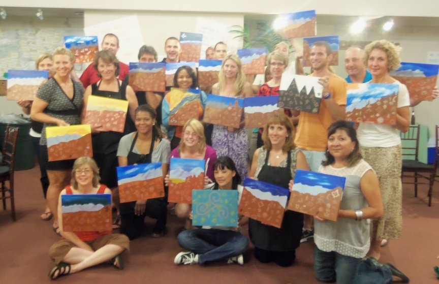 team building paint along in Sedona 