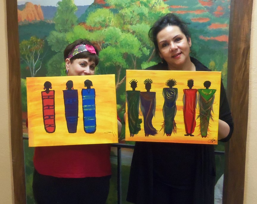 Painting art for entertainment in Sedona