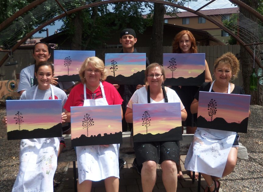 Afternoon Entertainment with Paint Along For Fun at Vino Di Sedona