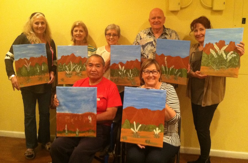 Painting a Sedona landscape with Paint Along For Fun