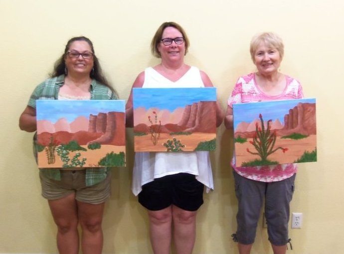 Paint Along For Fun evening in Sedona