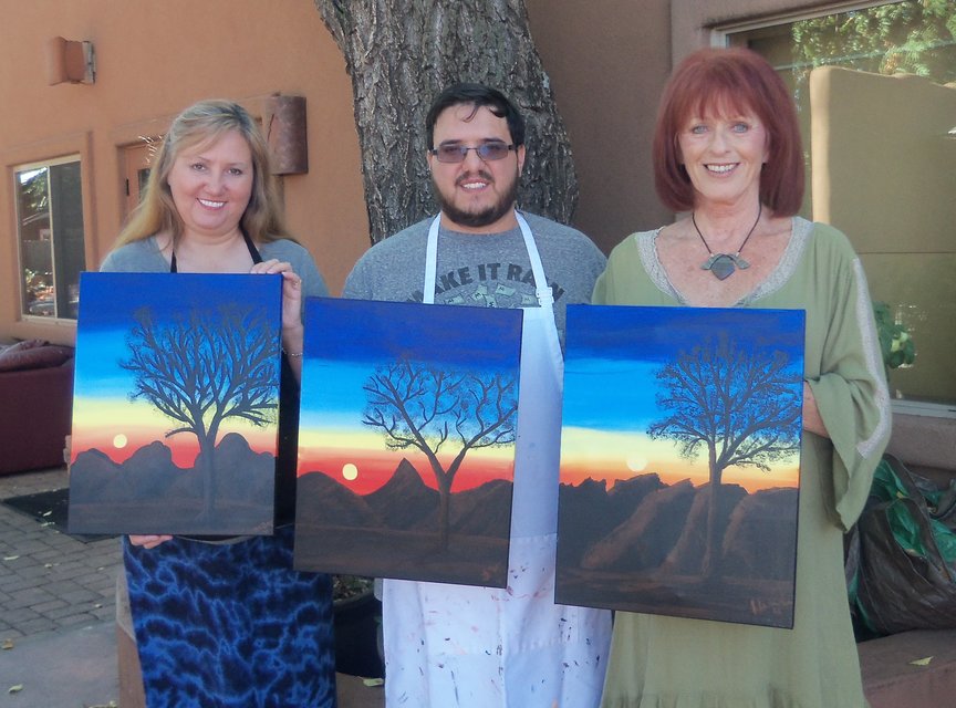 Paint Along For Fun at the Sedona Wine Bar on Saturday Afternoon