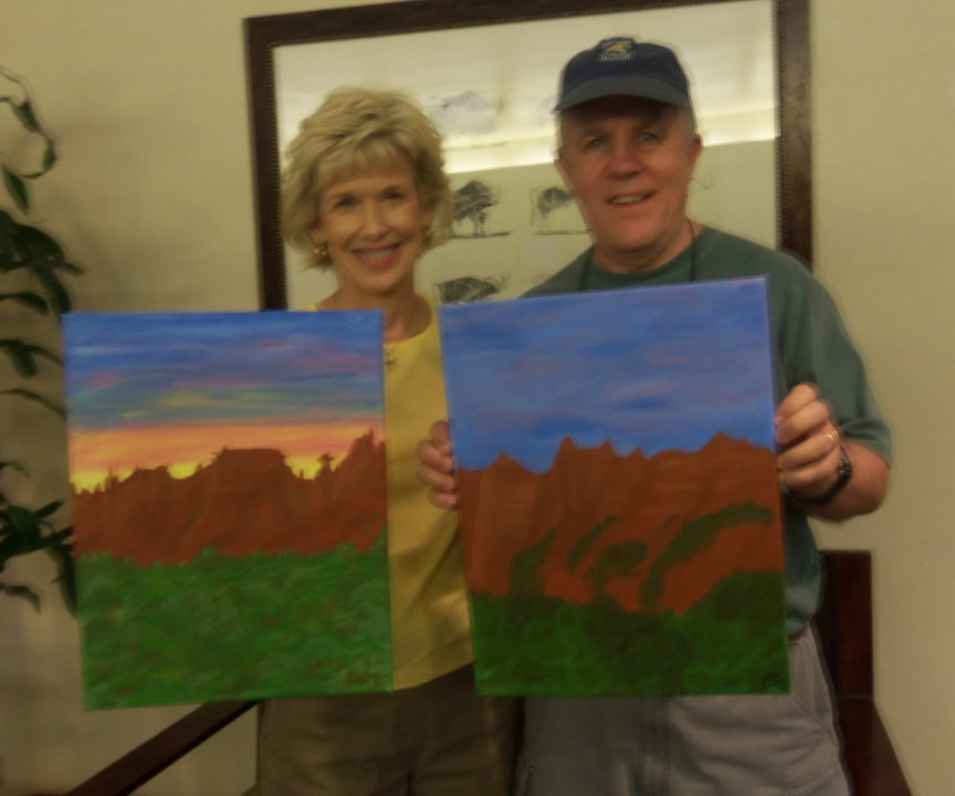 Paint Along For Fun on Monday afternoon at the Hyatt in Sedona