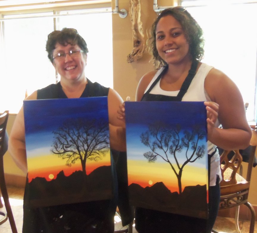 Mother/Daughter Painting For Fun in Sedona
