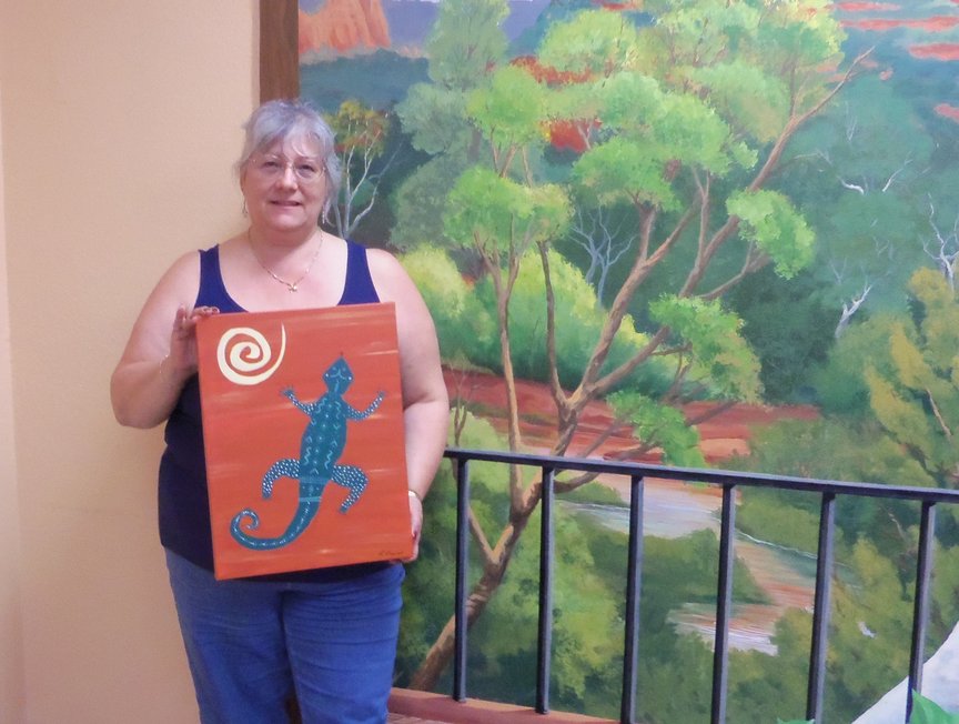 Painting a Gecko in Sedona