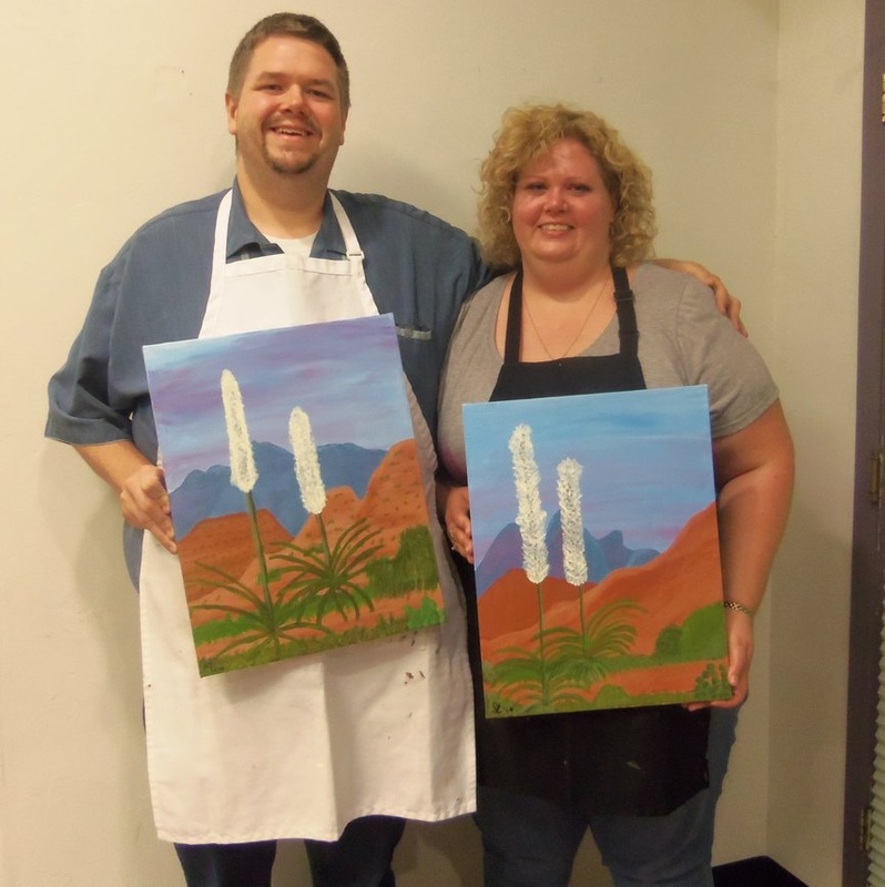 Painting in Sedona on an anniversary vacation