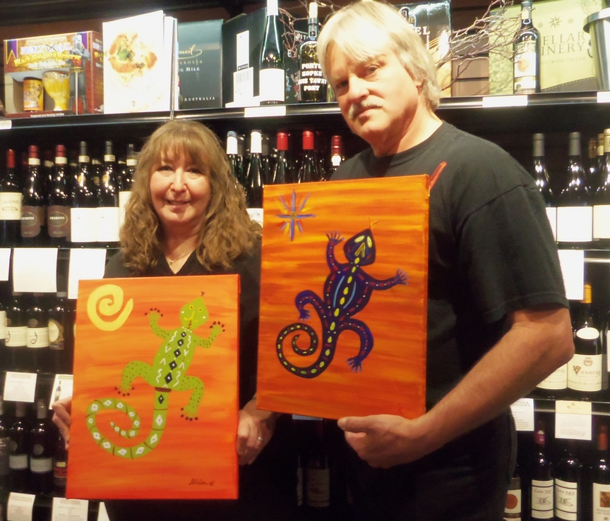 Social Painting Fun with wine 