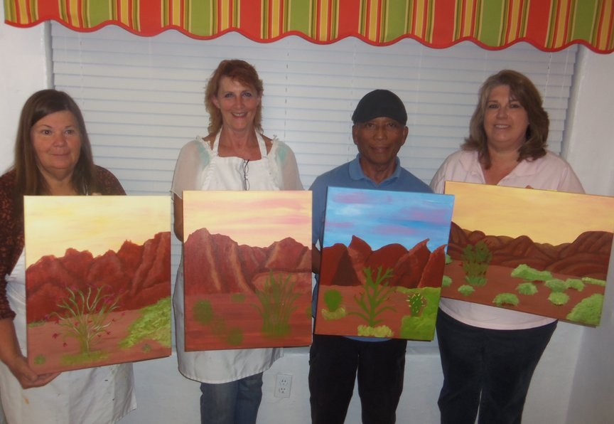 Sedona Red Rocks Paint Along Fun