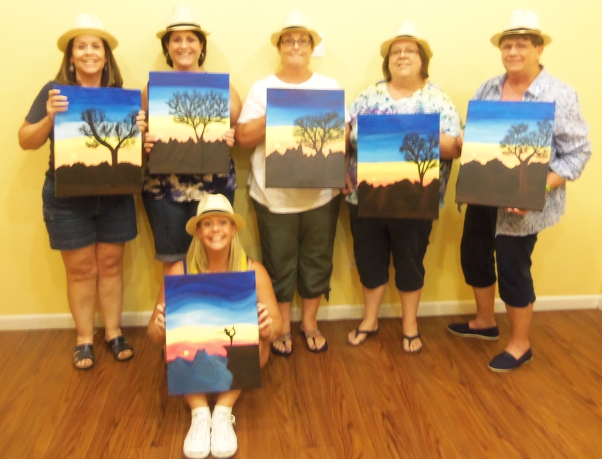 Birthday Party Group Painting for Fun in Sedona