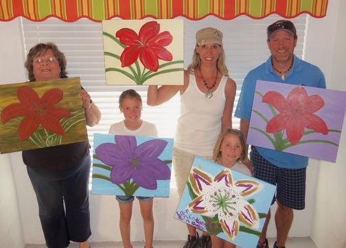 Sedona vacation family paint along