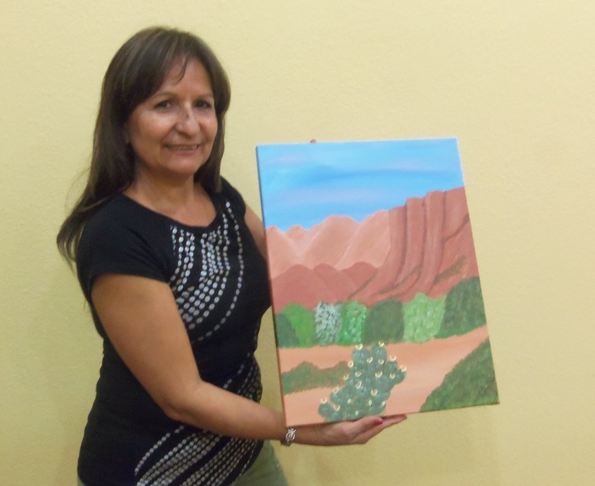 Painting a Sedona Landscape while on Vacation in Sedona