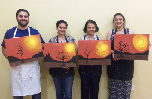 Family Birthday Get-together at Paint Along for Fun in Sedona