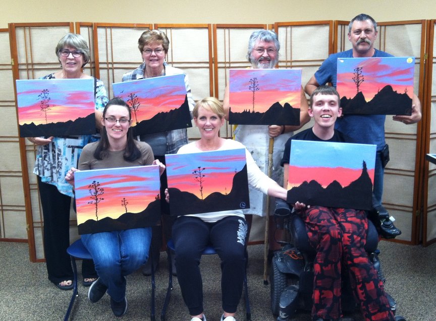 Family playing together at Paint Along For Fun in Sedona