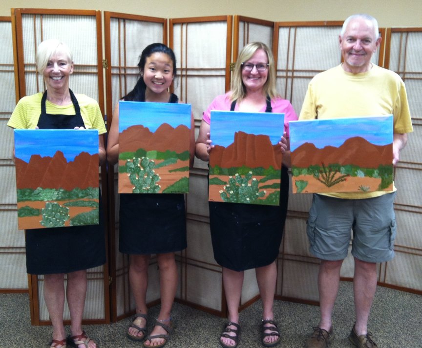 Painting a Sedona Landscape with Paint Along For Fun