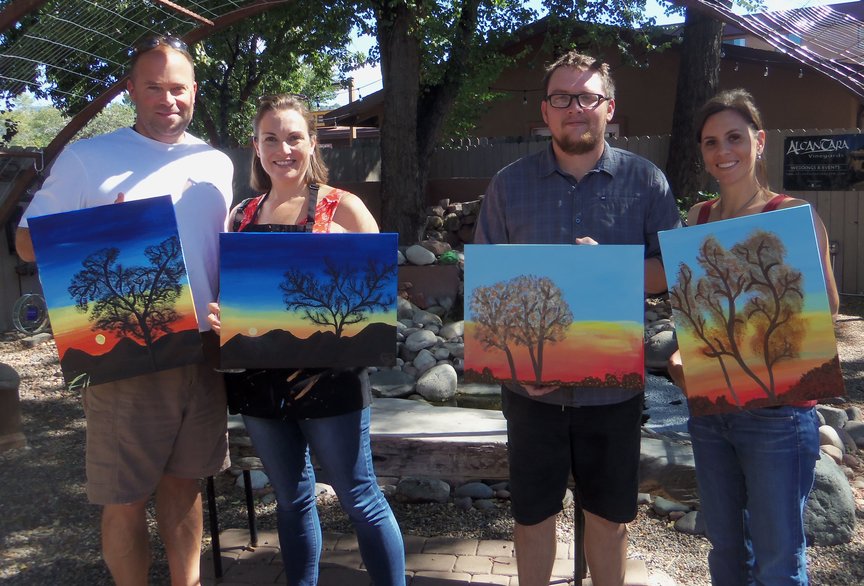 Afternoon Fun with Social Painting and Wine in Sedona