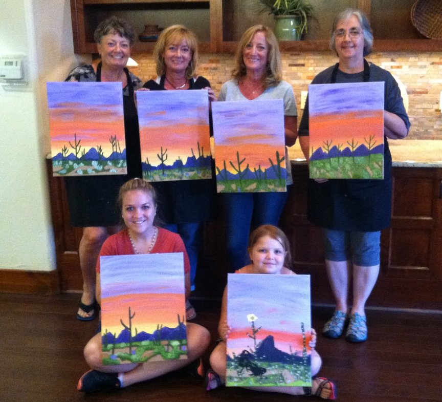 Enjoying an Afternoon of Family Fun with Paint Along For Fun in Sedona