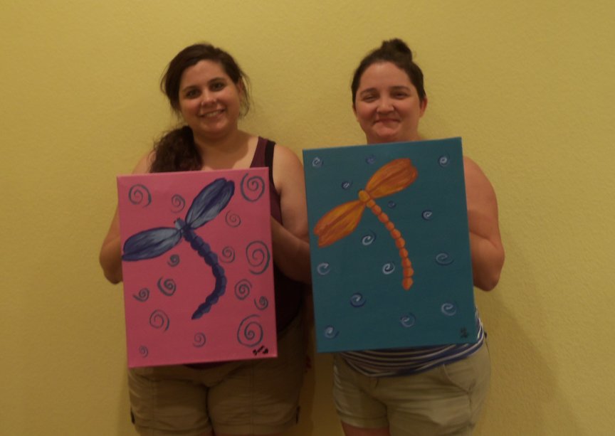 Colorful Dragonflies at Paint Along For Fun in Sedona