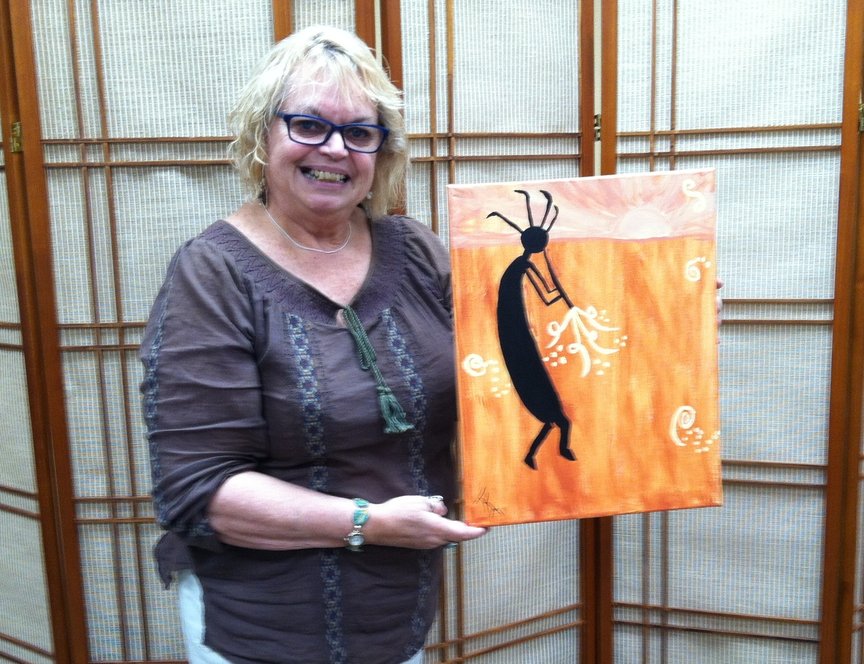 Wednesday evening's class with Paint Along For Fun at Los Abrigados Resort