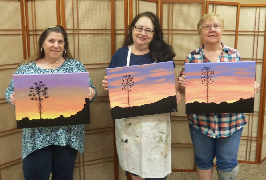 Wednesday evening Paint Along For Fun at Los Abrigados in Sedona