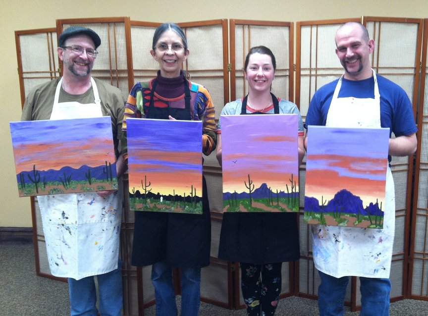 Family Vacation Entertainment in Sedona with Paint Along For Fun