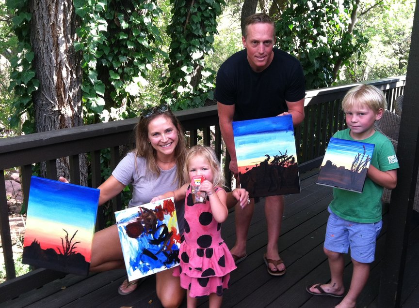 Private party at L'Auberge iin Sedona with Paint Along For Fun