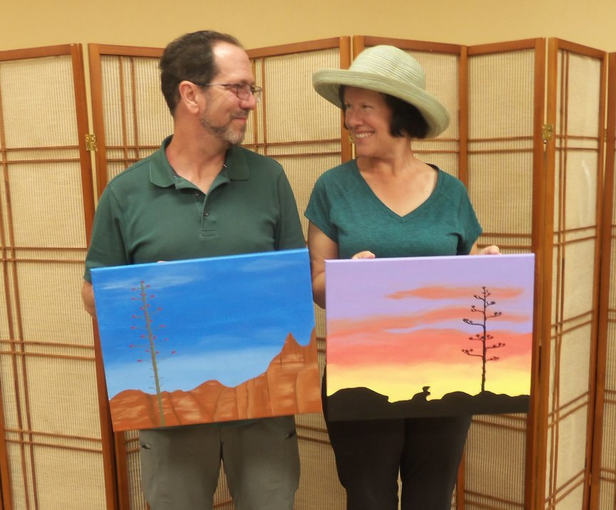 Painting a Sedona Landscape at Paint Along For Fun 