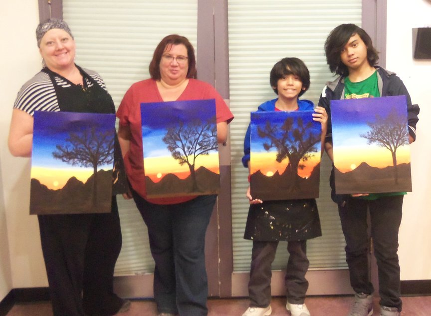 Sedona Vacationers painting for fun