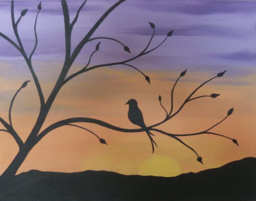 Blackbird at paint along in Sedona