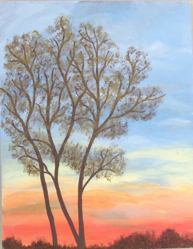 Lone Tree at paint along in Sedona