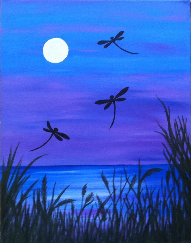 Dragonflies at paint along in Sedona