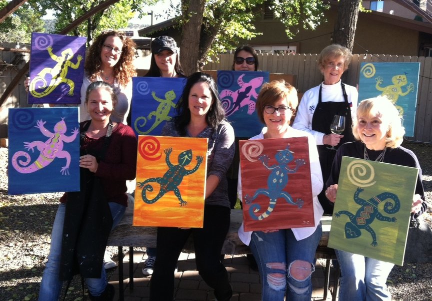 Monthly Saturday Afternoon Paint-Along at Vino Di Sedona